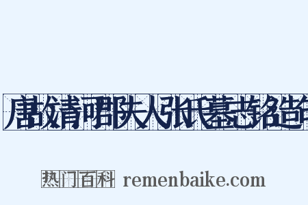 唐故清河郡夫人张氏墓志铭造句是什么意思的图片